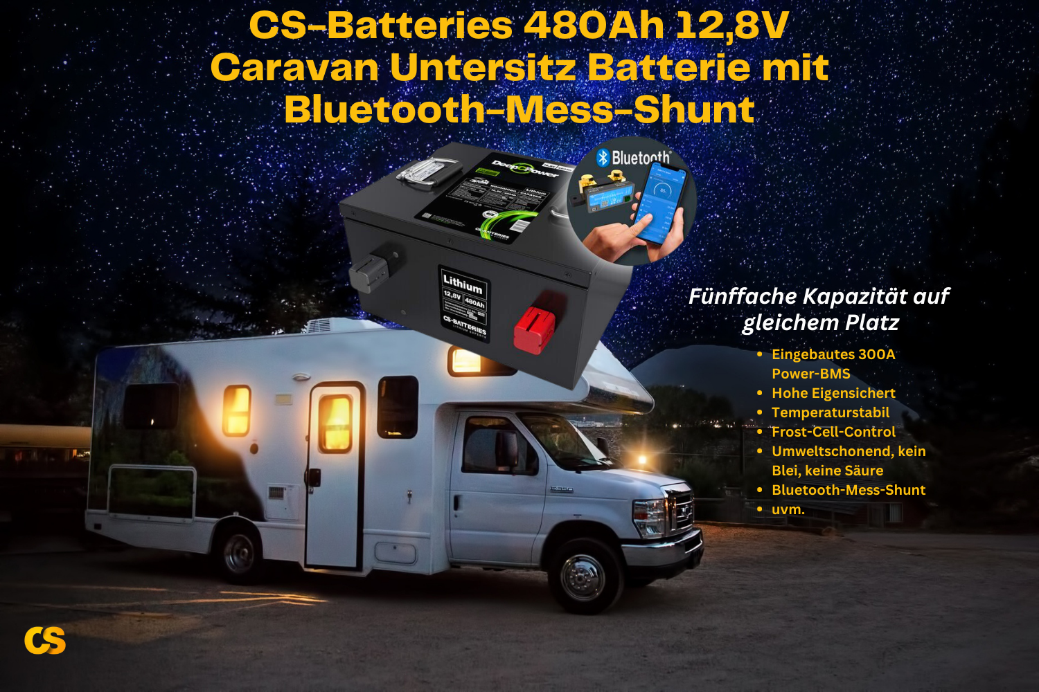 480Ah 12,8V Lithium batterie für Caravan/Wohnmobil