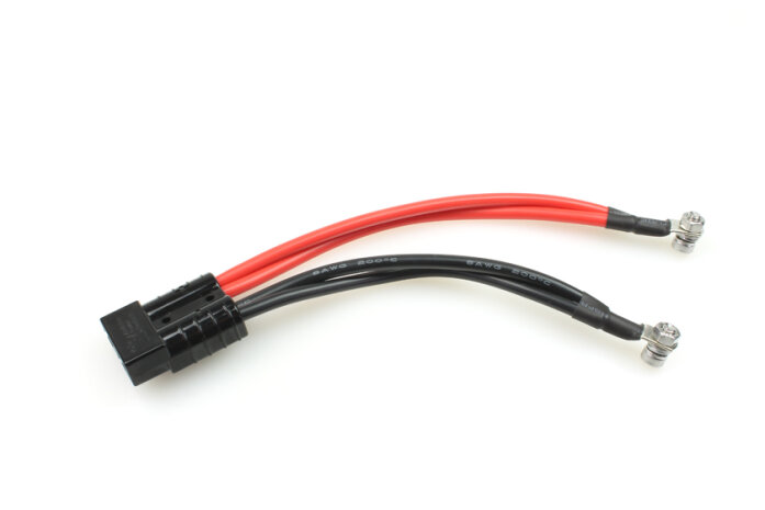 Batterie Stromkabel mit dem roten Stecker Anderson SB50 & Kabel Ösen M8 L  50 cm
