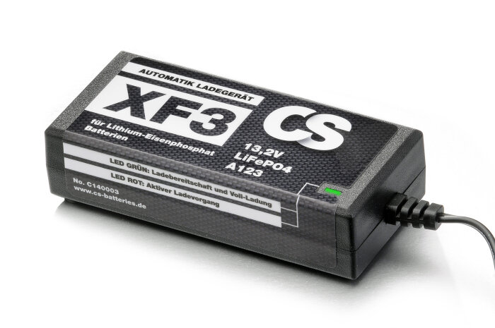 CS-ELECTRONIC XF3 Automatik LiFePO4 Ladegerät passend für alle 12V Lithium Batterien