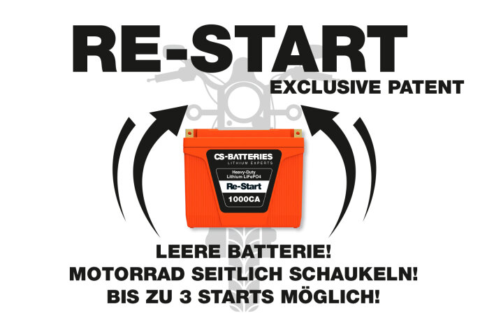 12Ah | 12,8V | 154Wh | Lithium Heavy-Duty HDX-40 Re-START Starterbatterie 1000CA