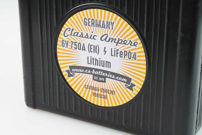6,4V | 1400A | Classic LiFePo4 Oldtimer Lithium Starter Batterie | PORSCHE 356
