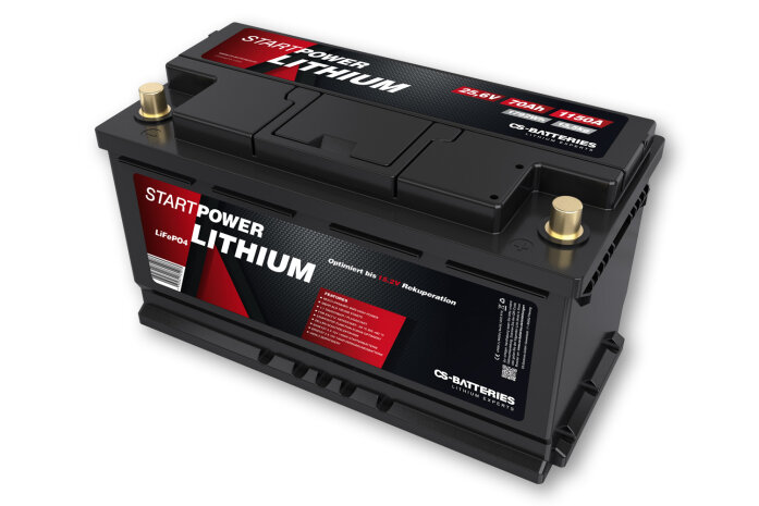 70Ah | 25,6V | 1150A | Lithium Starter Batterie | integriertes Multi Dynamic BMS