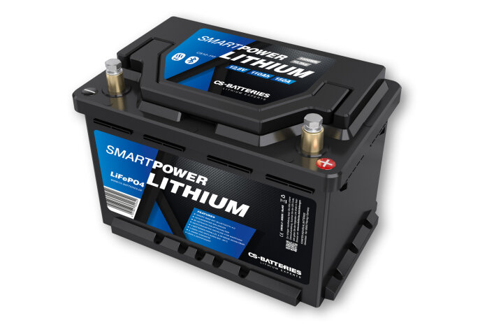 110Ah | 12,8V | 1408Wh | SMART POWER Lithium LiFePO4 Batterie mit Bluetooth 4.0 | integriertem 150A-300A BMS | Heizung