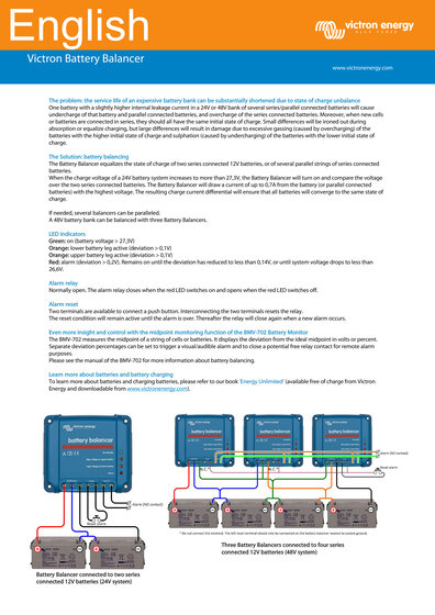 Click here for the Datasheet of the Victron Battery Balancer