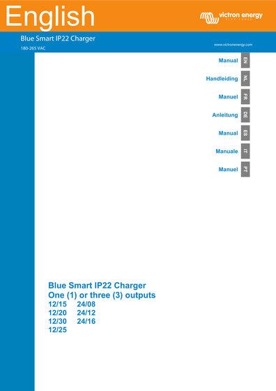 Click here for the Manual of the Victron Blue Smart IP22 Charger