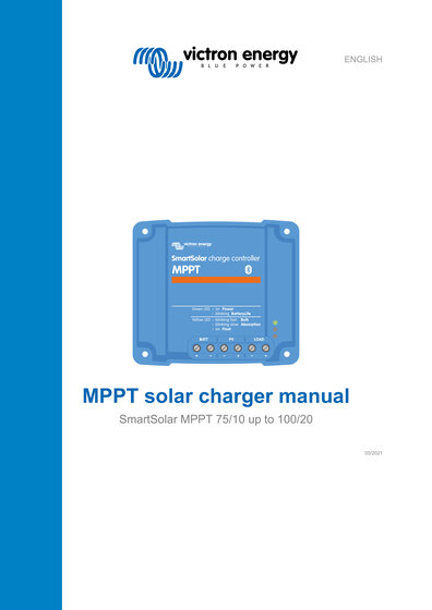 Click here for the Manual of the Victron SmartSolar MPPT 100/15
